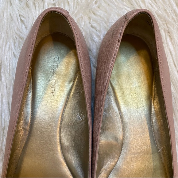 COACH light pink leather Bianca flats 6.5 - Picture 3 of 13